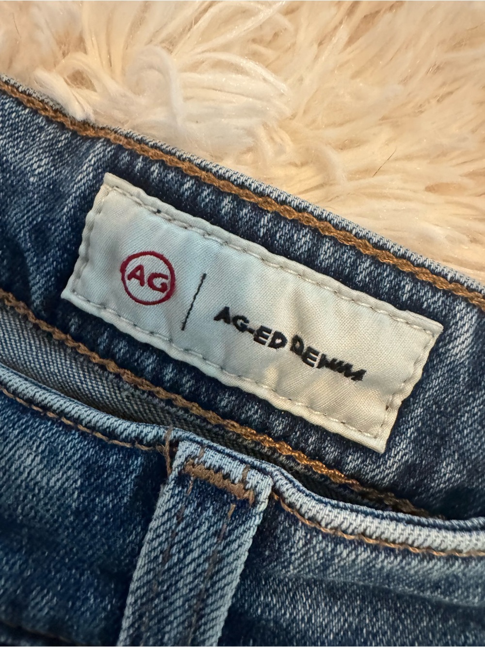 AG Denim Blue Bootcut Women's Jeans with Contrast Stitching